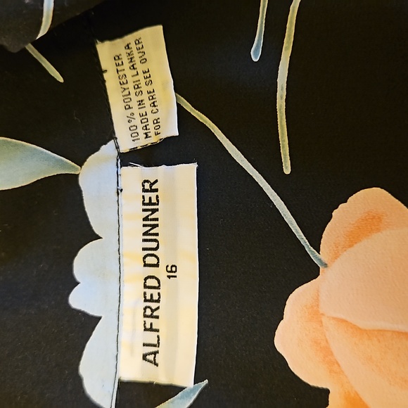 VINTAGE ALFRED DUNNER BLOUSE FLORAL 16 100% POLYESTER FLOWERS PASTEL - Picture 6 of 6